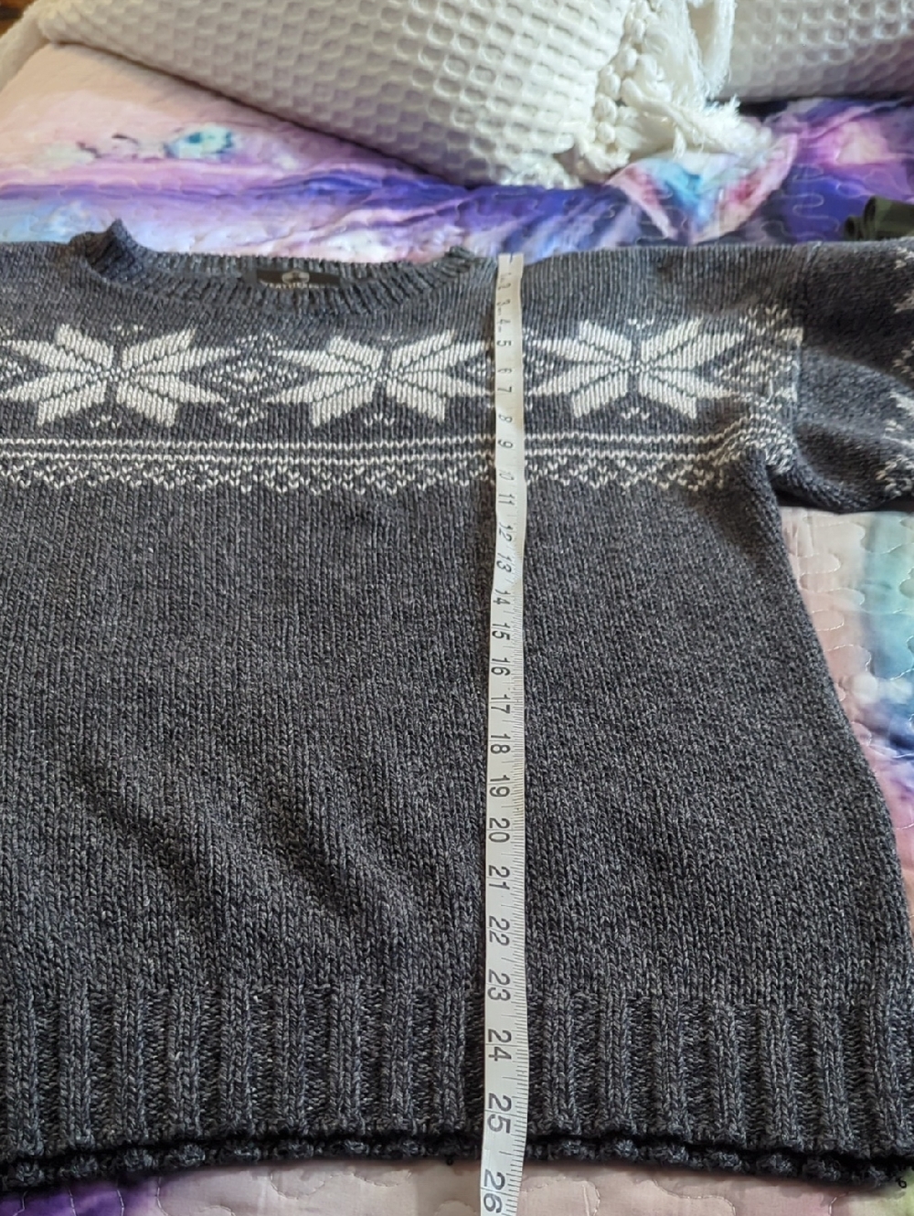 Size M 🍂 Weatherproof Vintage Nordic Snowflake Knit Sweater 🍂 - Picture 10 of 16